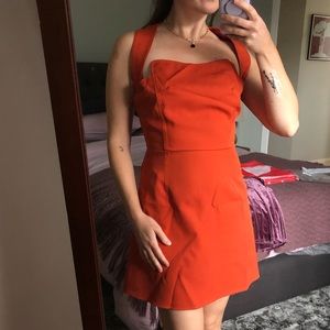 NWT ShopCider burnt orange cutout dress